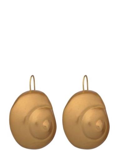 Metallic Shell Earrings Gold Mango