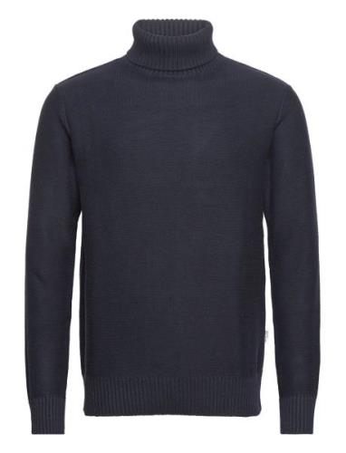 Slhaxel Ls Knit Roll Neck Noos Navy Selected Homme