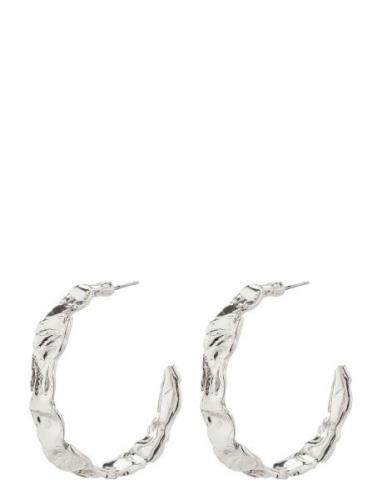 Julita Recycled Semi-Hoop Earrings Silver-Plated Silver Pilgrim