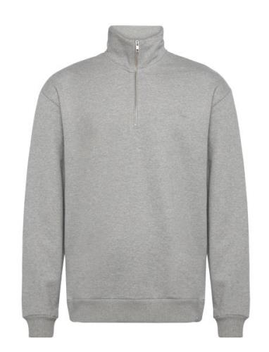 Crew Half-Zip Sweatshirt Grey Les Deux