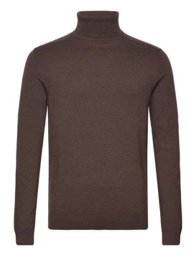 Slhberg Roll Neck B Brown Selected Homme