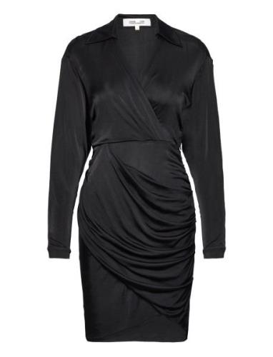 Dvf Troian Dress Black Diane Von Furstenberg