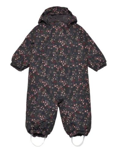 Coverall W. 2 Zip- Aop Patterned Color Kids