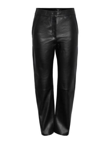 Yasline Hmw Leather Pant Noos Black YAS