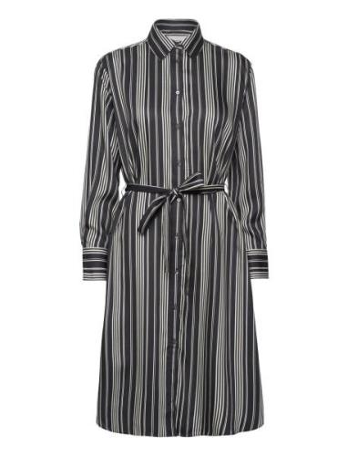 Rel Striped A-Line Shirt Dress Black GANT