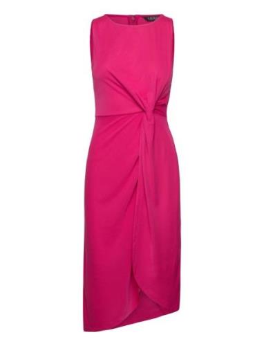 Str Matte Jersey-Dress Pink Lauren Ralph Lauren