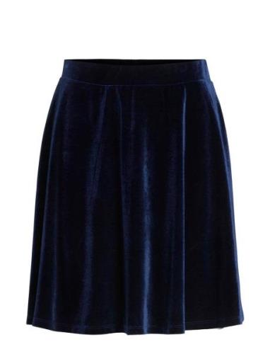 Vikatja Hw Short Velvet Skirt/Ka Navy Vila