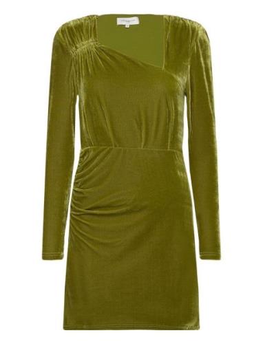 Cmvelvet-Short-Dress Green Copenhagen Muse