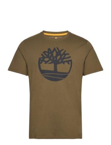Kennebec River Tree Logo Short Sleeve Tee Dark Olive Green Timberland