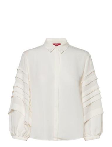 Women Blouses Woven Long Sleeve White Esprit Collection
