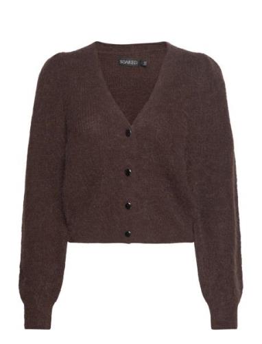 Sltuesday Puf Cardigan Ls Brown Soaked In Luxury