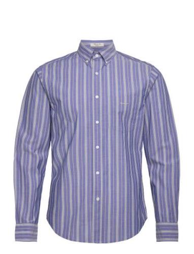 Reg Ut Poplin Stripe Shirt Blue GANT