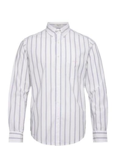 Reg Ut Poplin Stripe Shirt White GANT