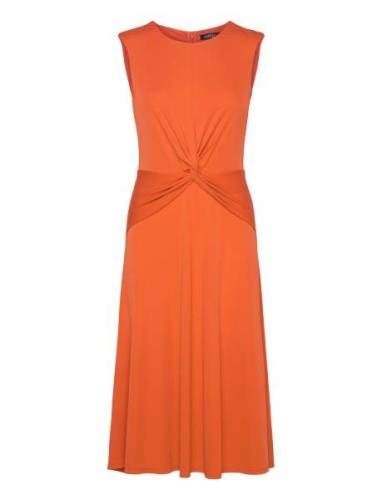 Twist-Front Jersey Dress Orange Lauren Ralph Lauren