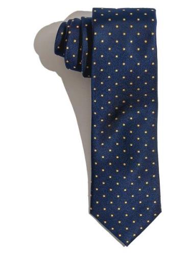 Navy Yellow Dots Silk Navy AN IVY