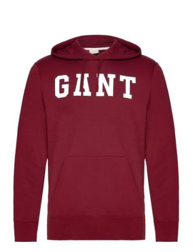 Gant Logo Sweat Hoodie Burgundy GANT