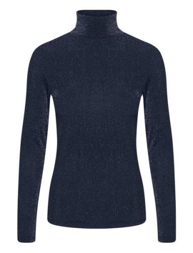 Hapermw Rollneck Blouse Navy My Essential Wardrobe