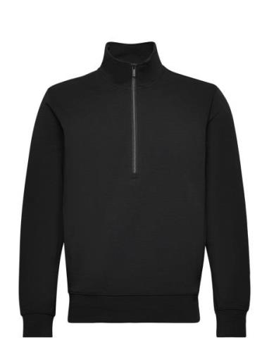 Breathable Zip-Neck Sweatshirt Black Mango