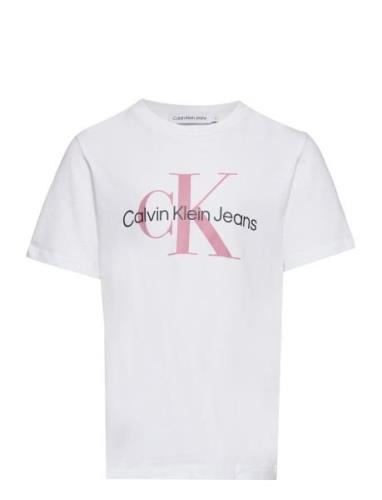 Ck Monogram Ss T-Shirt White Calvin Klein