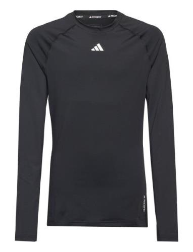 Aeroready Techfit Long-Sleeve Top Kids Black Adidas Sportswear