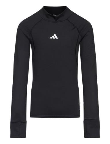 Aeroready Warming Techfit Long-Sleeve Top Kids Black Adidas Sportswear