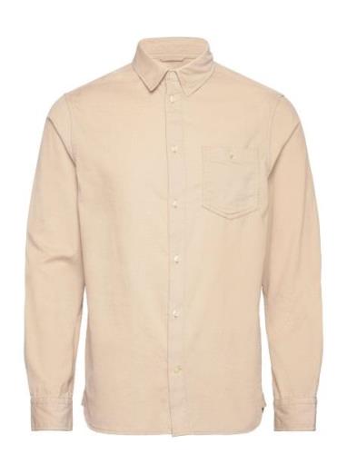 Regular Fit 26-Wales Corduroy Shir Beige Knowledge Cotton Apparel