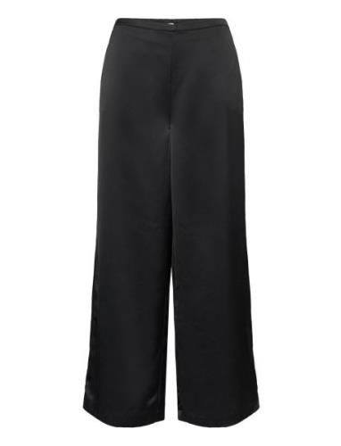 Slftasja Hw Extra Wide Pant Black Selected Femme