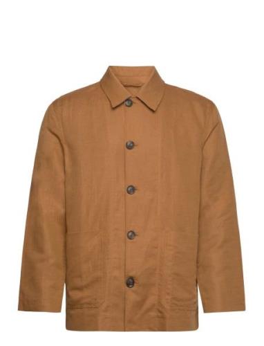 Cotton Linen Jacket Brown GANT