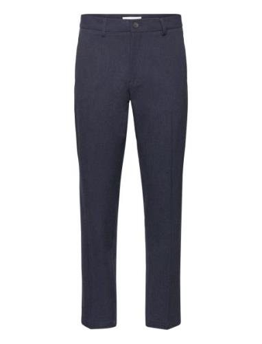 Como Reg Wool Mélange Suit Pants Navy Les Deux