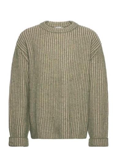 Heavy Rib-Knit Sweater Khaki Hope
