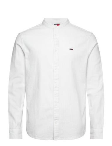 Tjm Reg Mao Flannel Shirt White Tommy Jeans