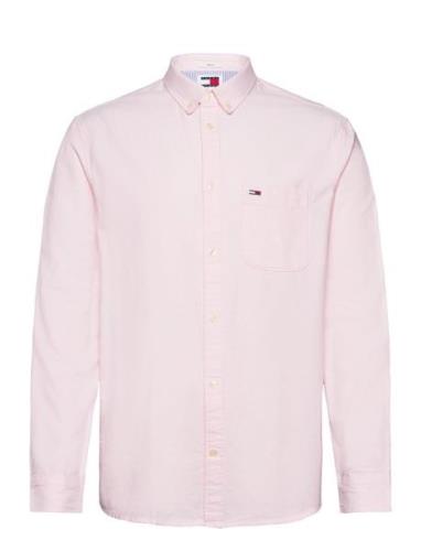 Tjm Reg Oxford Shirt Pink Tommy Jeans