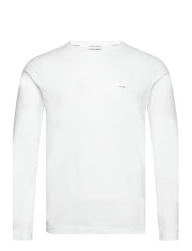 Stretch Slim Fit Ls T-Shirt White Calvin Klein
