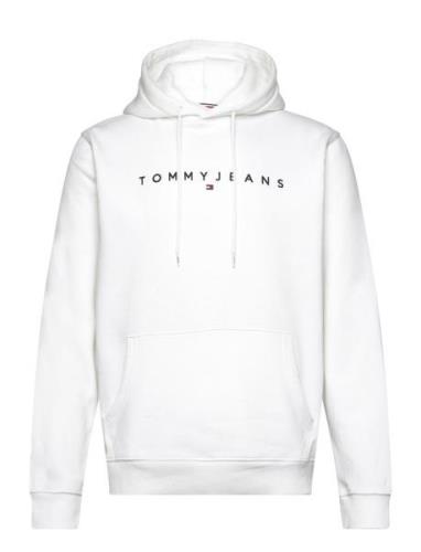 Tjm Reg Linear Logo Hoodie Ext White Tommy Jeans