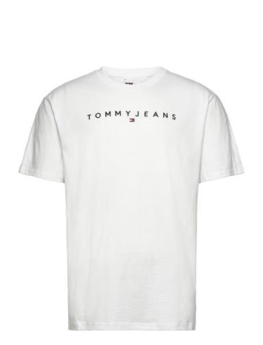 Tjm Reg Linear Logo Tee Ext White Tommy Jeans