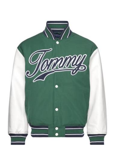 Tjm Letterman Jacket Ext Green Tommy Jeans