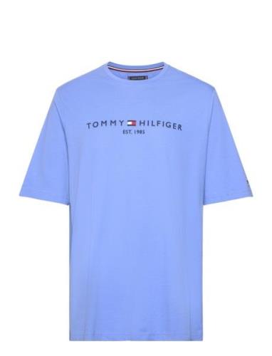 Bt-Tommy Logo Tee-B Blue Tommy Hilfiger
