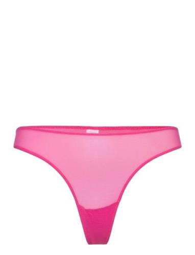 Mesh Thong Pink Understatement Underwear