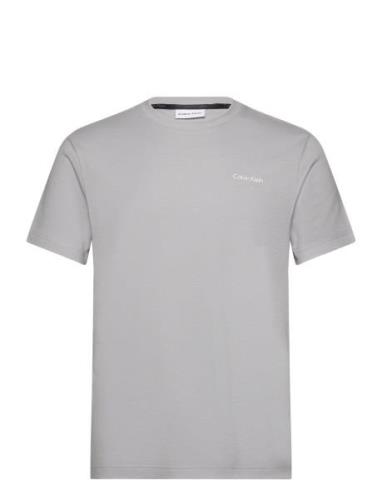 Micro Logo Interlock T-Shirt Silver Calvin Klein