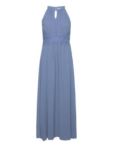 Vimilina Halterneck Maxi Dress - Noos Blue Vila