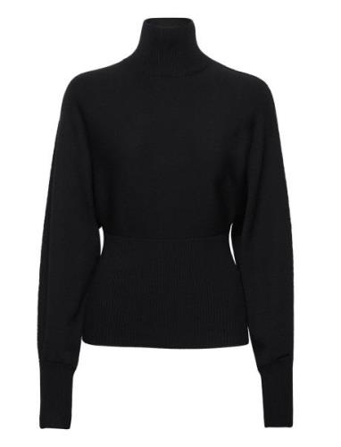 Rib Knit Dolman Waisted Sweater Black Calvin Klein