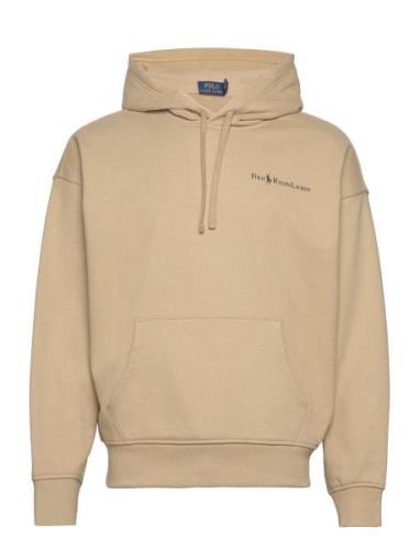 Relaxed Fit Logo Fleece Hoodie Beige Polo Ralph Lauren