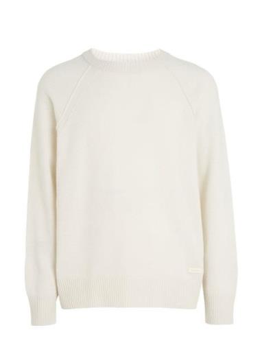Recycled Wool Comfort Sweater White Calvin Klein