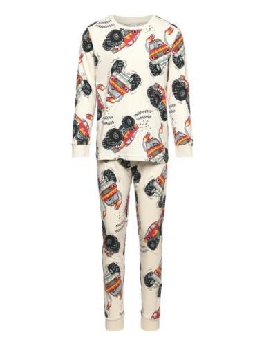 Pajama Aop Cars Dino Aop Cream Lindex