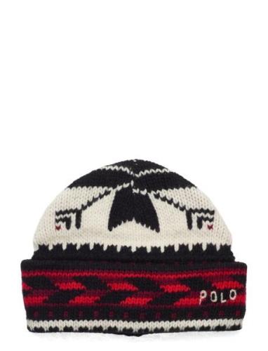 Wool Blend-Snowflake Hat Black Polo Ralph Lauren