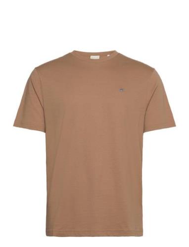 Reg Shield Ss T-Shirt Brown GANT