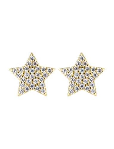 Star Crystal Earing Gold By Jolima