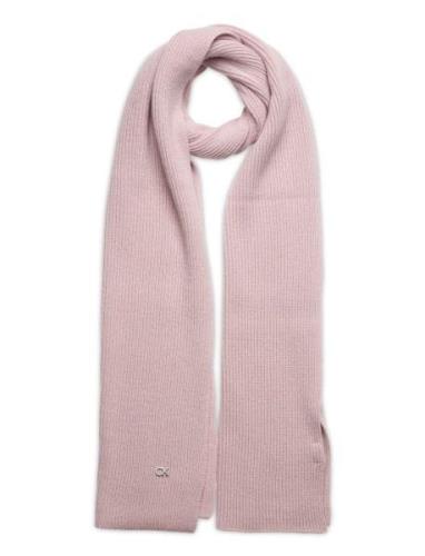 Re-Lock Knit Scarf 30X180 Pink Calvin Klein