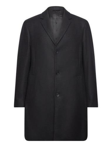 Recycled Wool Cashmere Coat Black Calvin Klein