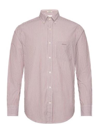 Reg Poplin Stripe Shirt Brown GANT